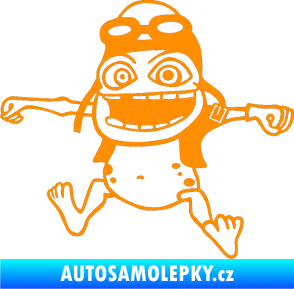 Samolepka Crazy frog levá oranžová