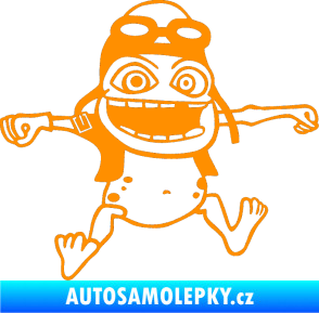 Samolepka Crazy frog pravá oranžová