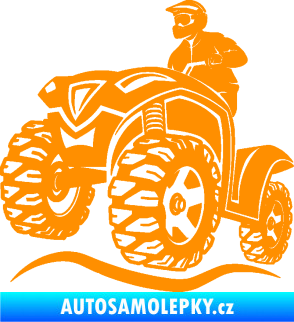 Samolepka Čtyřkolka 005 levá oranžová