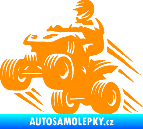 Samolepka Čtyřkolka 006 levá oranžová