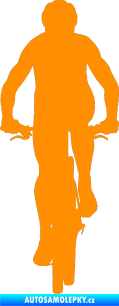 Samolepka Cyklista 002 levá oranžová