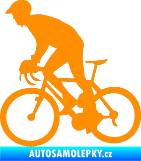 Samolepka Cyklista 003 levá oranžová