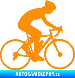 Samolepka Cyklista 005 pravá oranžová