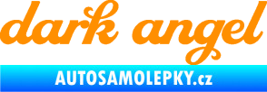 Samolepka Dark angel nápis oranžová