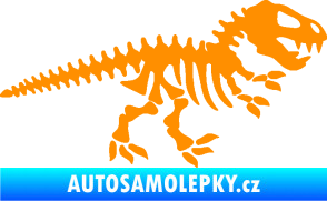 Samolepka Dinosaurus kostra 001 pravá oranžová