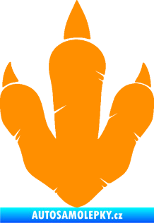 Samolepka Dinosaurus stopa 002 oranžová