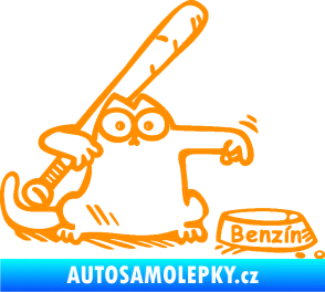 Samolepka Dolej benzin 002 pravá oranžová
