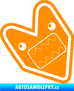 Samolepka Domo 019 wakaba jdm znak levá oranžová