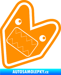 Samolepka Domo 019 wakaba jdm znak pravá oranžová