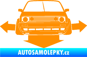 Samolepka Down and out car 002 oranžová