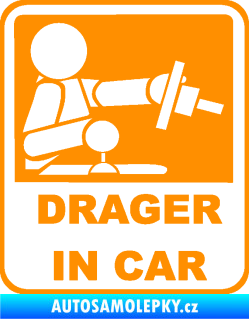 Samolepka Drager in car 001 oranžová