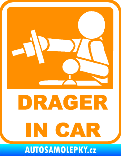 Samolepka Drager in car 002 oranžová
