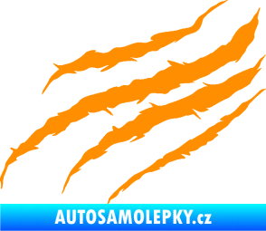 Samolepka Drápanec 001 levá oranžová