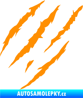 Samolepka Drápanec 004 levá oranžová