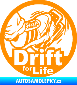 Samolepka Drift for life oranžová