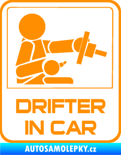 Samolepka Drifter in car 002 oranžová