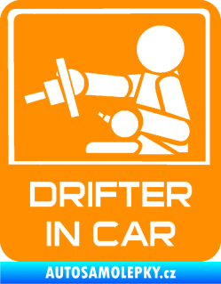 Samolepka Drifter in car 003 oranžová