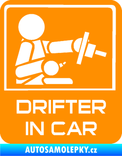 Samolepka Drifter in car 004 oranžová
