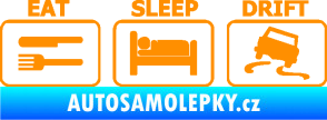 Samolepka Eat sleep drift 001 oranžová
