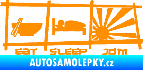 Samolepka Eat sleep JDM oranžová