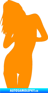 Samolepka Erotická žena 001 levá oranžová
