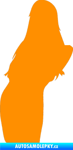 Samolepka Erotická žena 005 levá oranžová