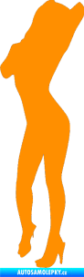 Samolepka Erotická žena 008 levá oranžová