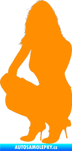 Samolepka Erotická žena 009 levá oranžová