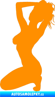 Samolepka Erotická žena 012 levá oranžová