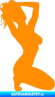 Samolepka Erotická žena 012 pravá oranžová