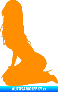 Samolepka Erotická žena 013 levá oranžová