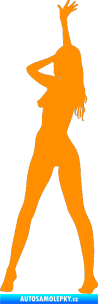 Samolepka Erotická žena 021 levá oranžová