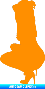 Samolepka Erotická žena 031 levá oranžová
