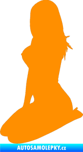 Samolepka Erotická žena 032 levá oranžová