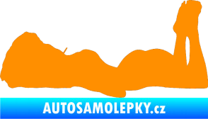 Samolepka Erotická žena 034 levá oranžová
