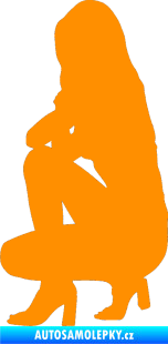 Samolepka Erotická žena 044 levá oranžová