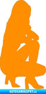 Samolepka Erotická žena 044 pravá oranžová
