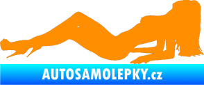 Samolepka Erotická žena 046 levá oranžová