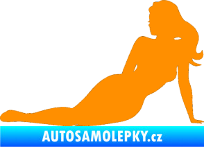 Samolepka Erotická žena 051 levá oranžová
