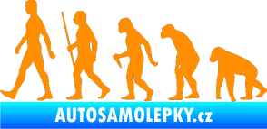 Samolepka Evoluce 001 levá oranžová
