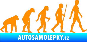 Samolepka Evoluce 001 pravá oranžová