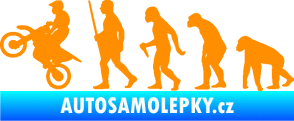 Samolepka Evoluce 002 motokros levá oranžová