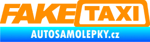 Samolepka Fake taxi nápis oranžová