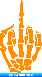 Samolepka F*ck off kostra levá oranžová