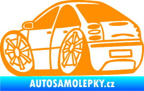 Samolepka Fiat Bravo karikatura levá oranžová