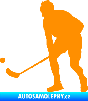 Samolepka Florbal 002 levá oranžová
