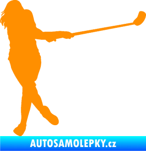 Samolepka Florbal 006 pravá  oranžová