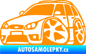 Samolepka Ford Mondeo combi karikatura levá oranžová