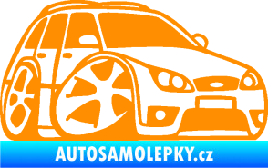 Samolepka Ford Mondeo combi karikatura pravá oranžová