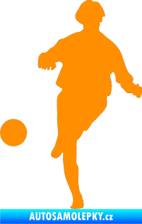 Samolepka Fotbalista 002 levá oranžová